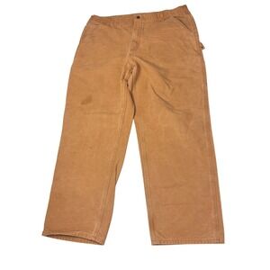 Carhartt B11 BRN 40x31 Mens Loose Original Fit Work Pants Tan Canvas Cargo